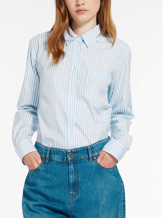 Weekend Max Mara VIGLIO Skjorte, Sky Blue Pinstripes